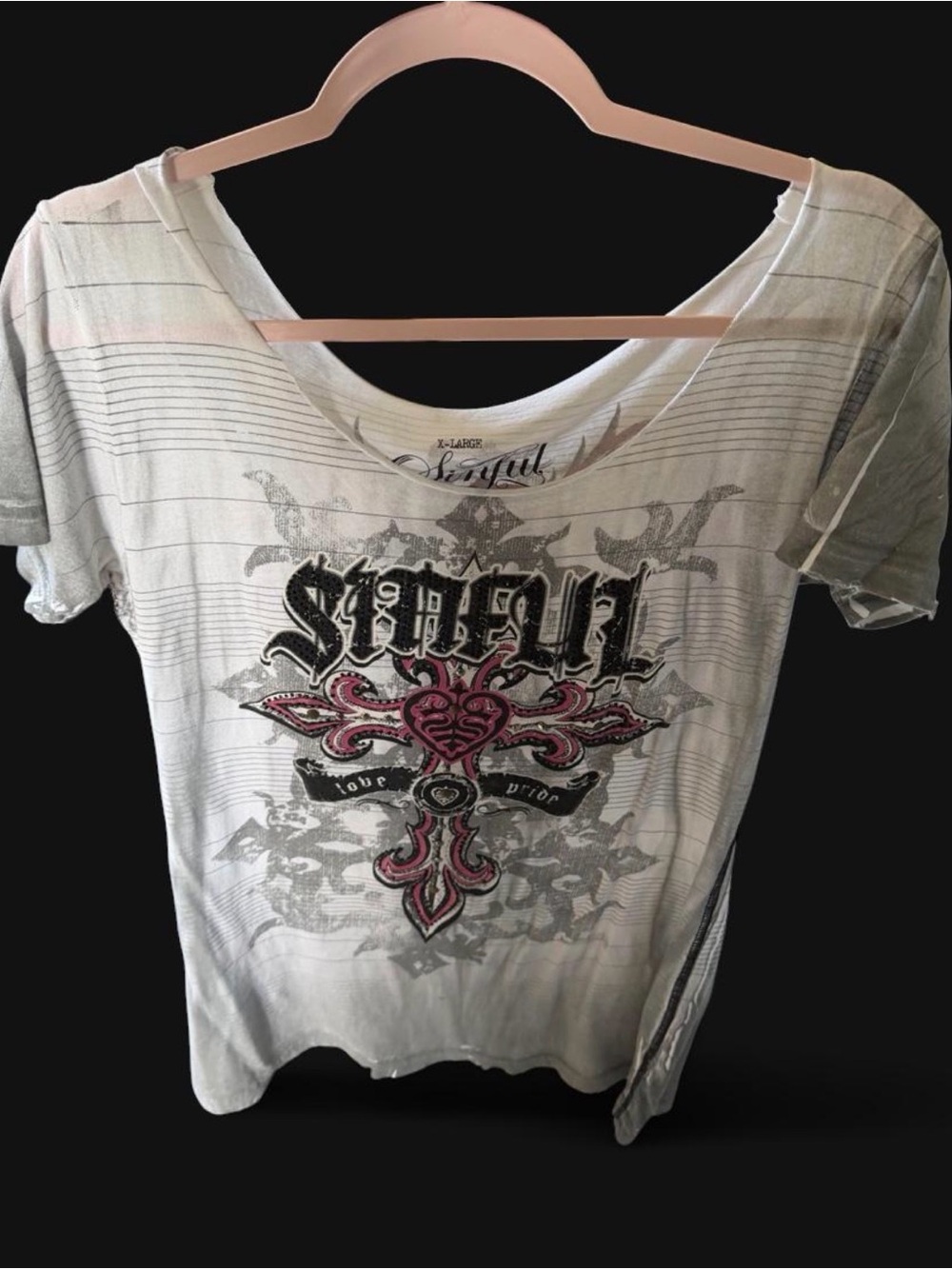 Vintage Affliction Y2K Off the shoulder Top